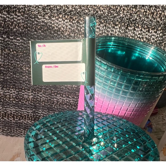 Authentic Starbucks 2024 Valentines Tri Color Venti 24oz Cold Cup - Picture 3 of 8